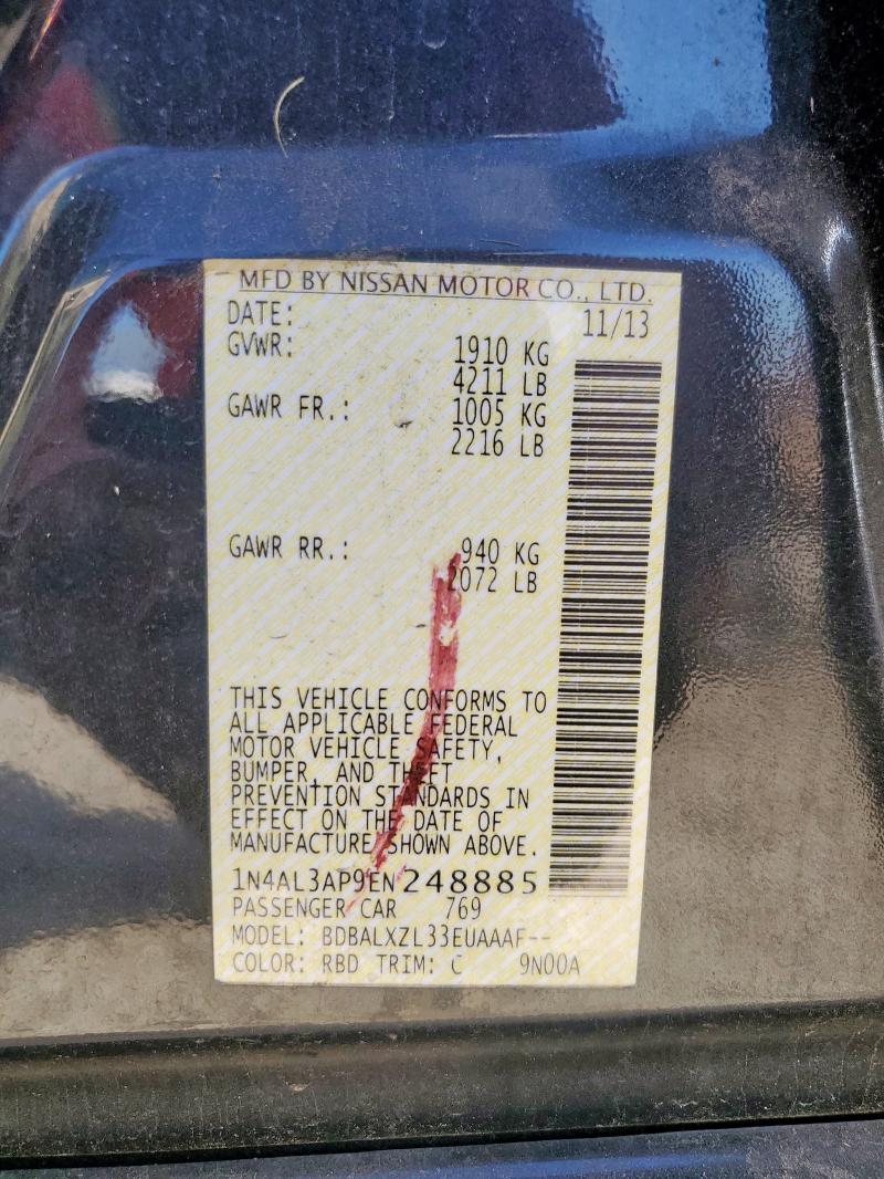 2014 NISSAN ALTIMA 2.5 - 1N4AL3AP9EN248885