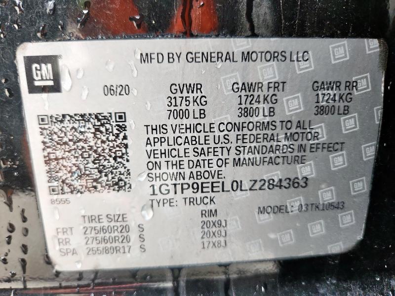 2020 GMC SIERRA K15 - 1GTP9EEL0LZ284363