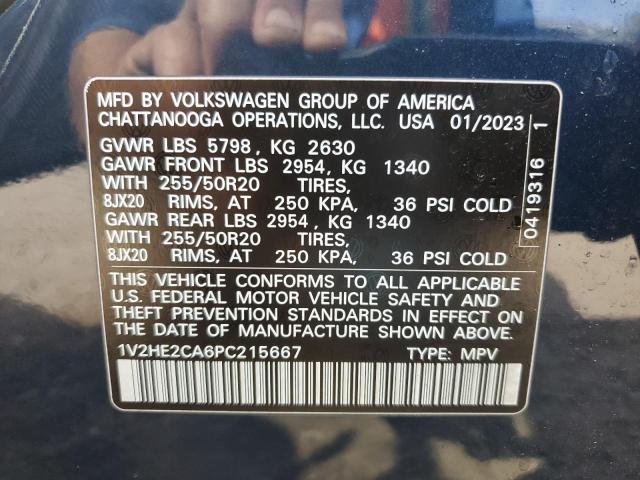 2023 VOLKSWAGEN ATLAS CROS 1V2HE2CA6PC215667