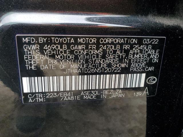 2022 LEXUS IS 300 JTHAA1D26N5120722