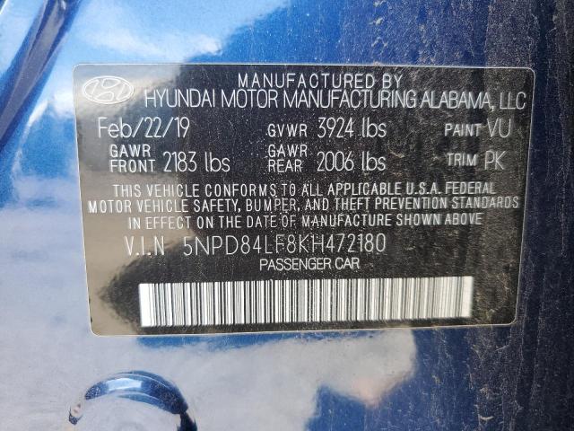 2019 HYUNDAI ELANTRA SE - 5NPD84LF8KH472180