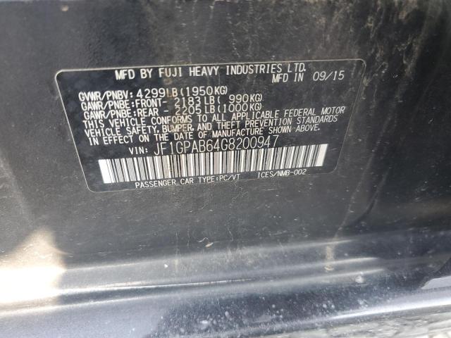 2016 SUBARU IMPREZA PR JF1GPAB64G8200947