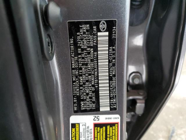 2018 TOYOTA CAMRY 4T1B11HK9JU091146