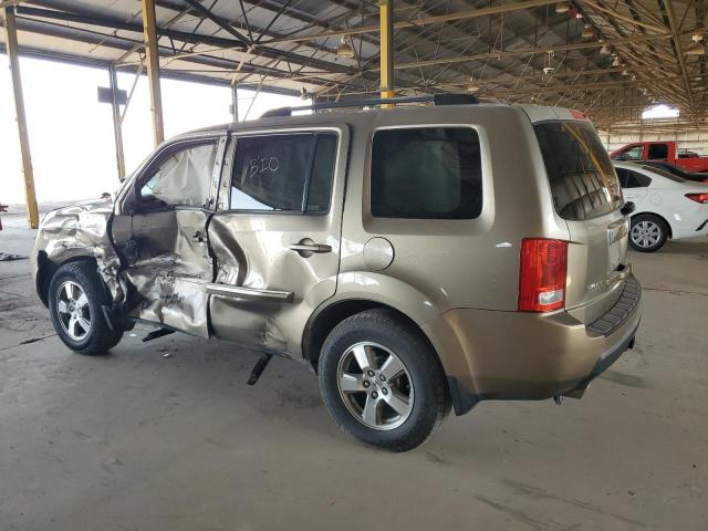 HONDA PILOT EXL 2009 gold  gas 5FNYF385X9B017843 photo #3