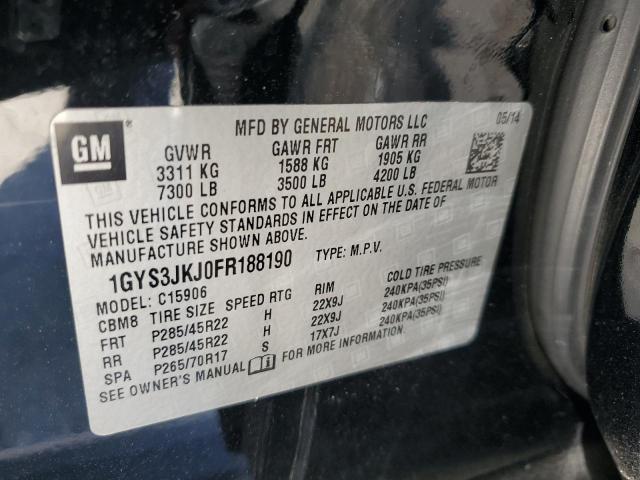 2015 CADILLAC ESCALADE ESV PREMIUM 1GYS3JKJ0FR188190