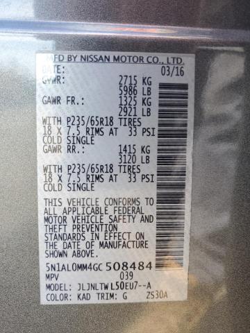 2016 INFINITI QX60 5N1AL0MM4GC508484