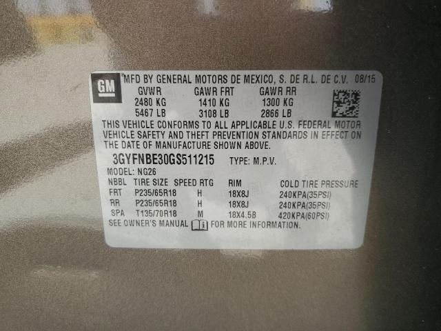 2016 CADILLAC SRX LUXURY 3GYFNBE30GS511215