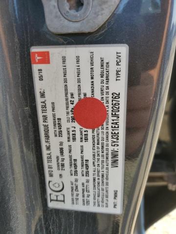 2018 TESLA MODEL 3 5YJ3E1EA1JF026762