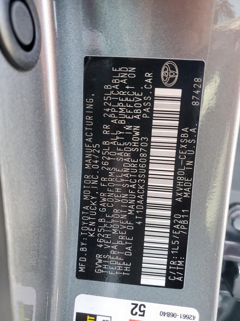 2025 TOYOTA CAMRY XSE - 4T1DAACK3SU608703