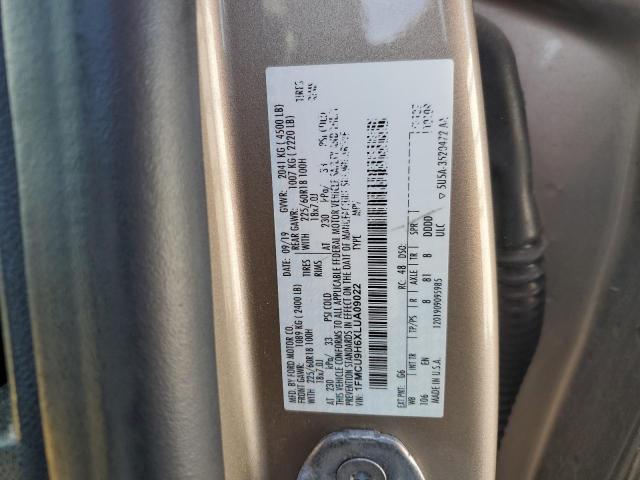 2020 FORD ESCAPE SEL 1FMCU9H6XLUA09022