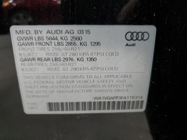 2015 AUDI SQ5 WA1VGAFP3FA115314