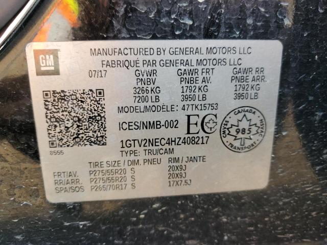 2017 GMC SIERRA K15 1GTV2NEC4HZ408217
