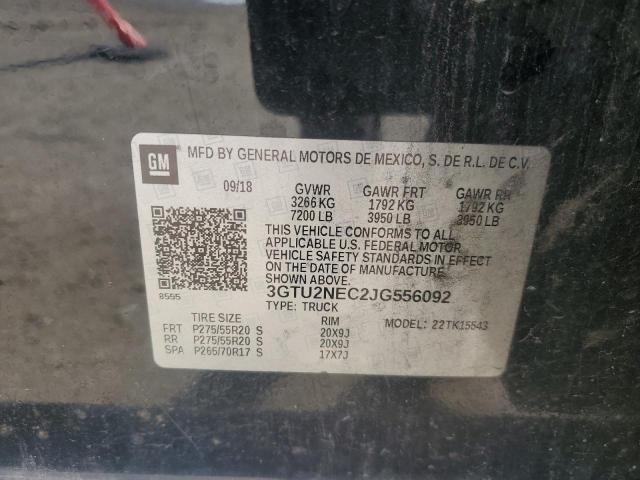 2018 GMC SIERRA K15 3GTU2NEC2JG556092