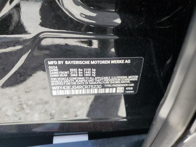 2024 BMW I7 EDRIVE5 WBY43EJ04RCR75230