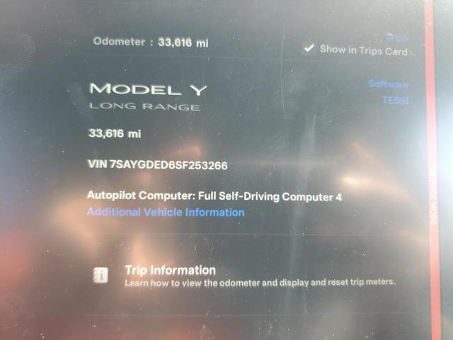 2025 TESLA MODEL Y 7SAYGDED6SF253266