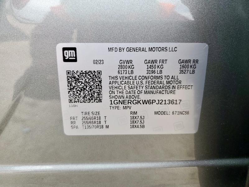 2023 CHEVROLET TRAVERSE L 1GNERGKW6PJ213617
