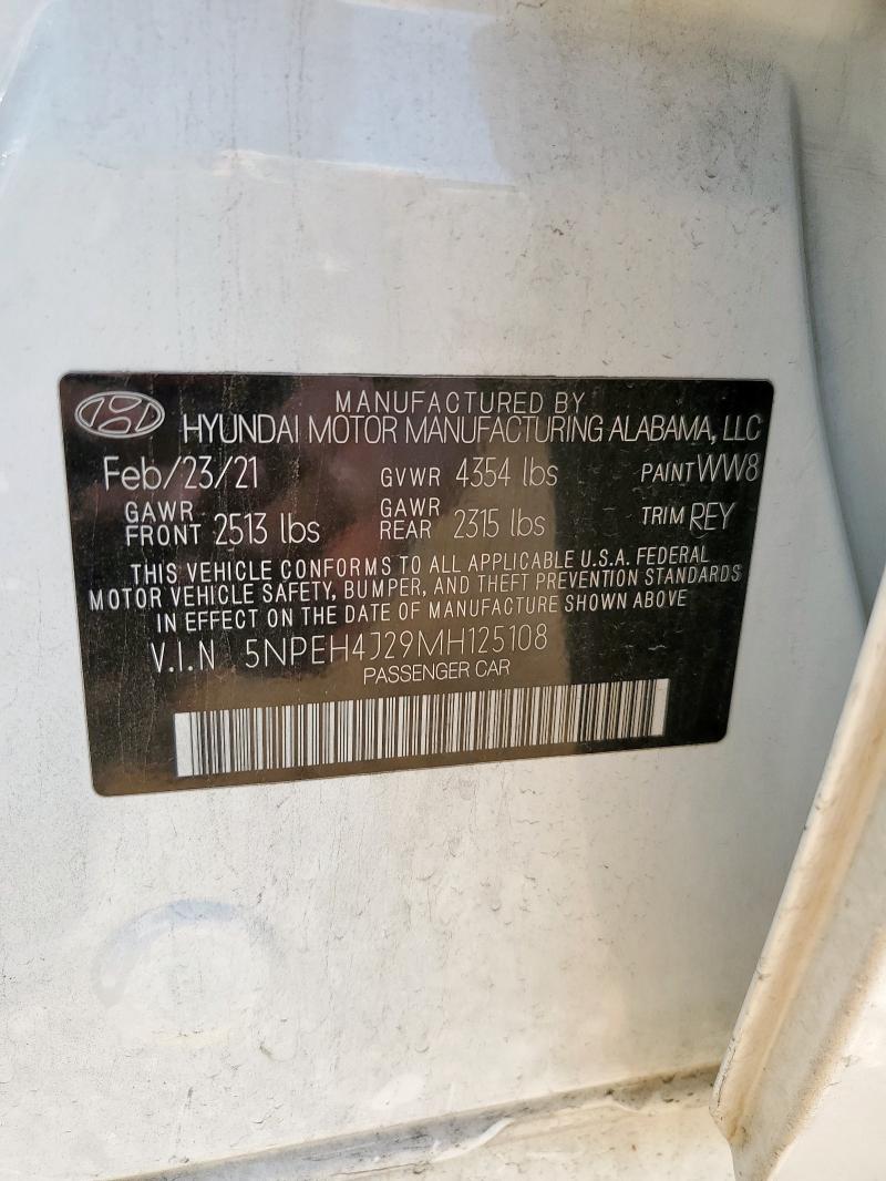 2021 HYUNDAI SONATA LIM 5NPEH4J29MH125108