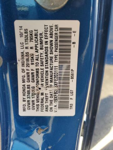 2015 HONDA CIVIC LX 19XFB2F5XFE203111