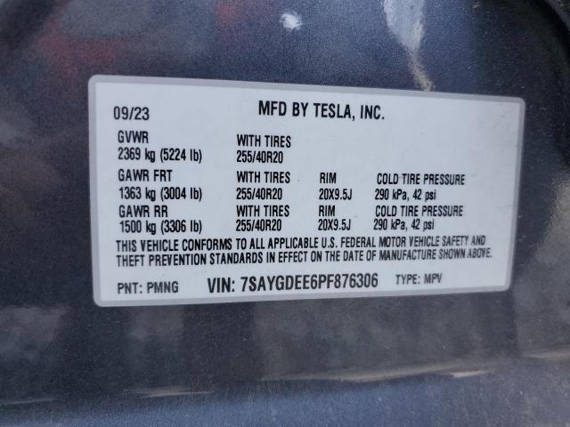 2023 TESLA MODEL Y 7SAYGDEE6PF876306