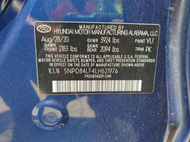2020 HYUNDAI ELANTRA SE 5NPD84LF4LH621976