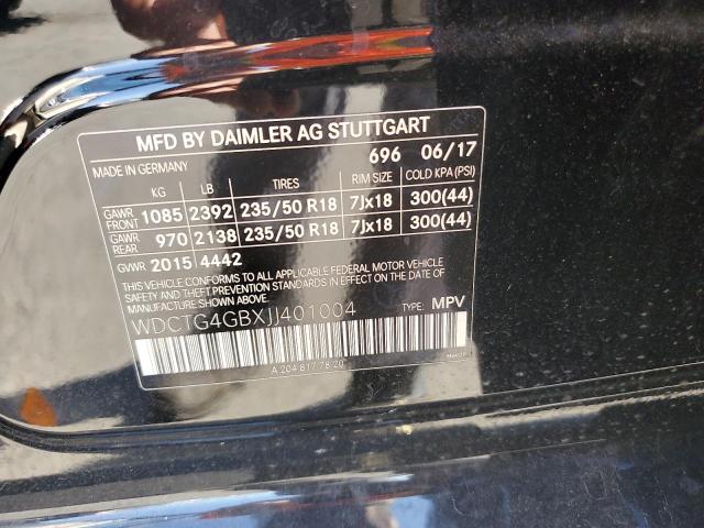 2018 MERCEDES-BENZ GLA 250 4M WDCTG4GBXJJ401004