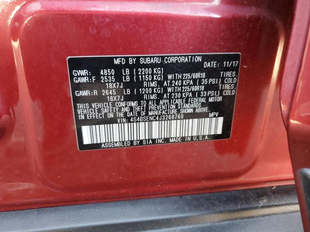 2018 SUBARU OUTBACK 3. 4S4BSENC4J3268760