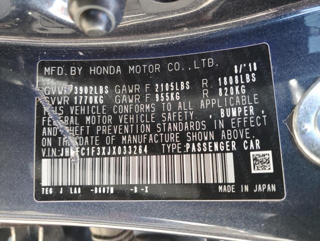 2018 HONDA CIVIC EX JHMFC1F3XJX033264