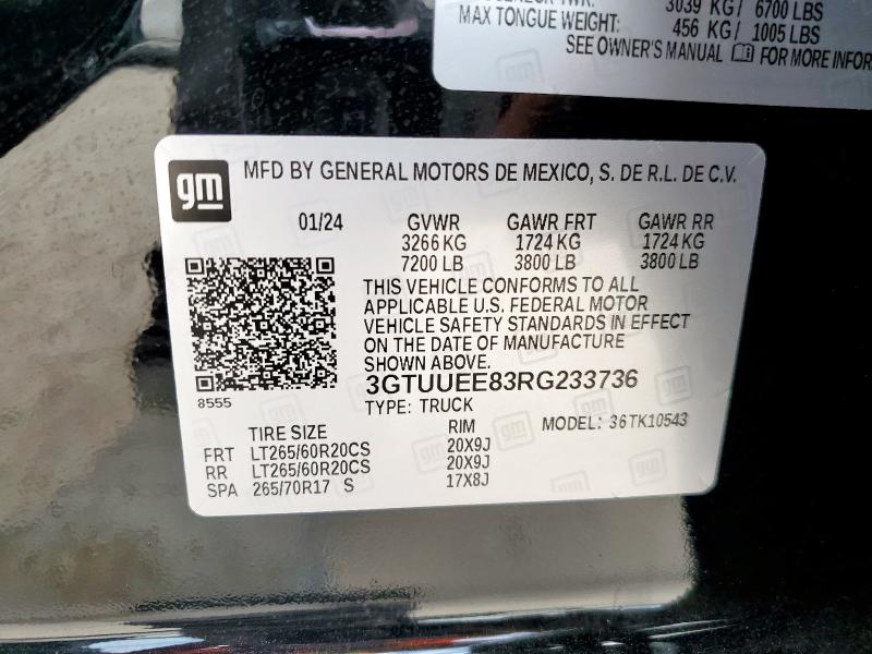 2024 GMC SIERRA K15 3GTUUEE83RG233736