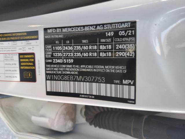 2021 MERCEDES-BENZ GLC 300 4M W1N0G8EB7MV307753