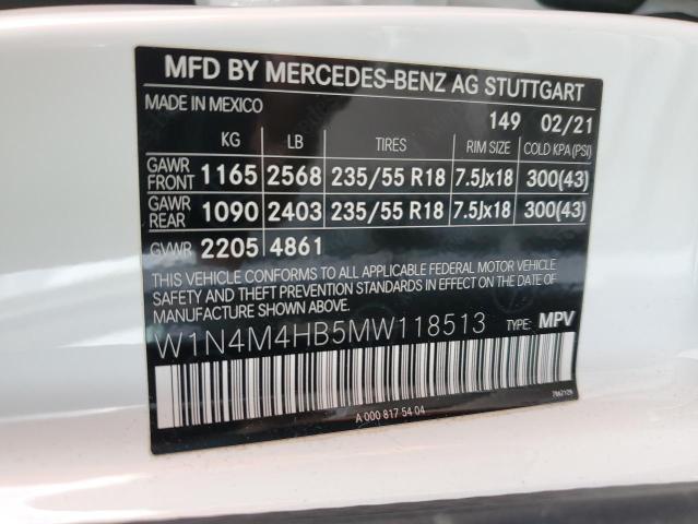 2021 MERCEDES-BENZ GLB 250 4M W1N4M4HB5MW118513