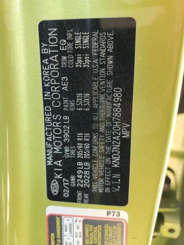 2017 KIA SOUL KNDJN2A20H7884980