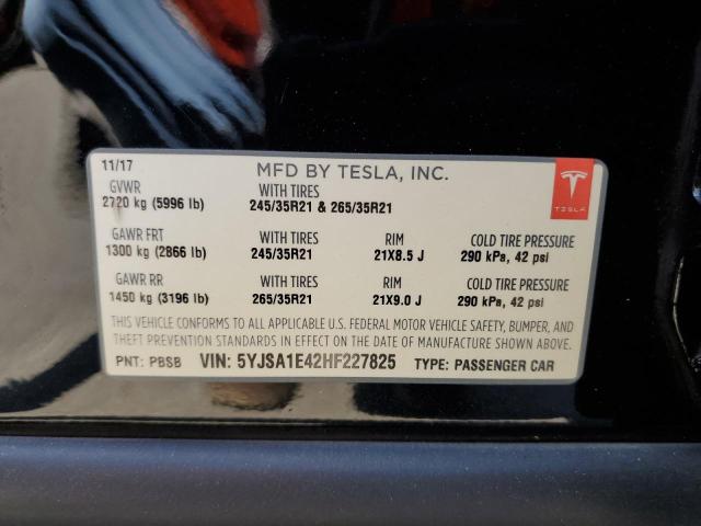 2017 TESLA MODEL S 5YJSA1E42HF227825