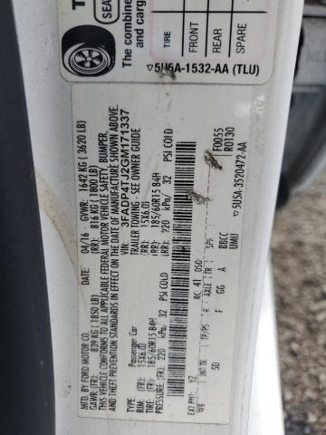 2016 FORD FIESTA S 3FADP4TJ2GM171337