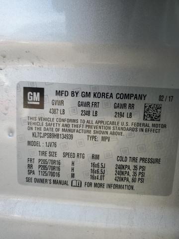 2017 CHEVROLET TRAX 1LT - KL7CJPSB9HB134939