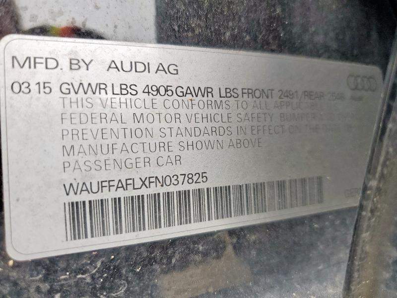 2015 AUDI A4 PREMIUM PLUS WAUFFAFLXFN037825