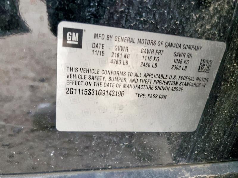 2016 CHEVROLET IMPALA LT - 2G1115S31G9143196