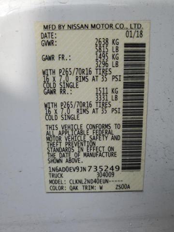 2018 NISSAN FRONTIER S 1N6AD0EV9JN735249