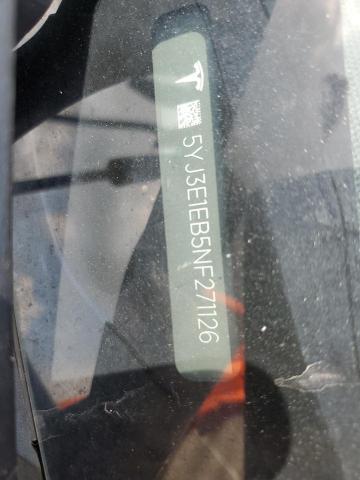 2022 TESLA MODEL 3 5YJ3E1EB5NF271126