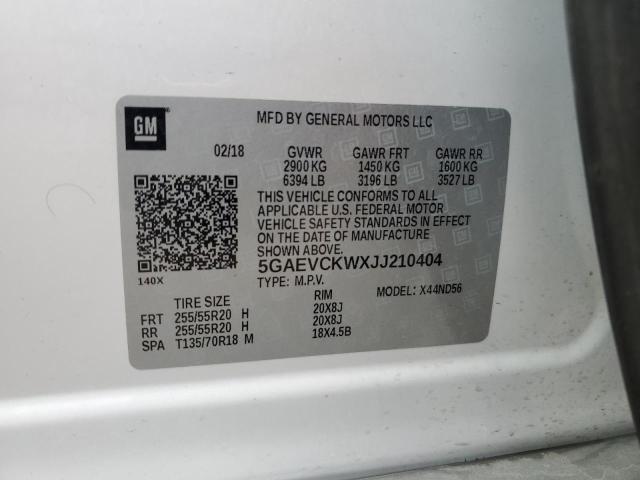 2018 BUICK ENCLAVE AVENIR 5GAEVCKWXJJ210404