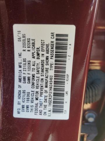 2017 HONDA ACCORD SPO 1HGCR2F51HA049460