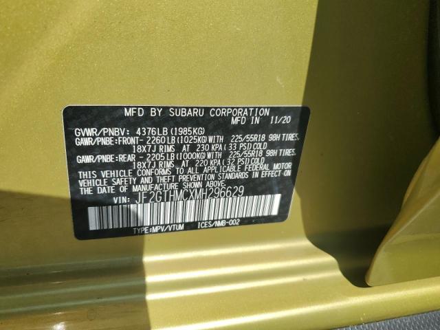 2021 SUBARU CROSSTREK JF2GTHMCXMH296629
