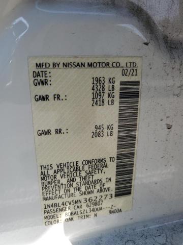 2021 NISSAN ALTIMA SR 1N4BL4CV5MN362273