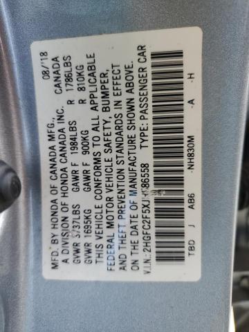 2018 HONDA CIVIC LX 2HGFC2F5XJH586558