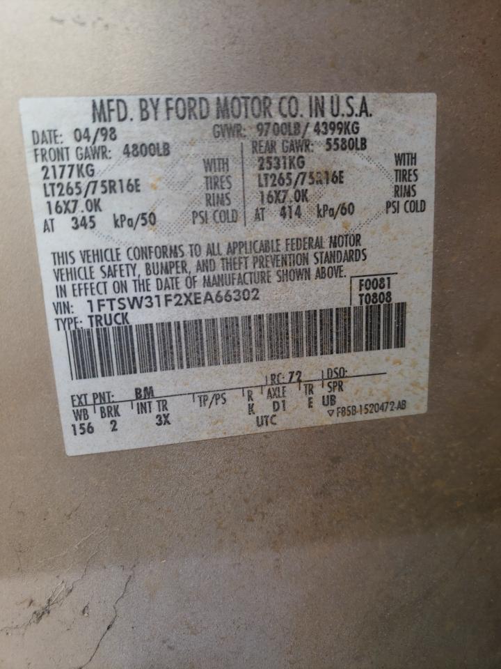 Lot #3282478910 1999 FORD F350 SRW S