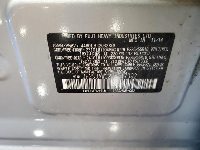 2015 SUBARU FORESTER 2 - JF2SJAWC2FH547392