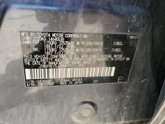2018 TOYOTA RAV4 LIMIT JTMDFREV5JJ184081