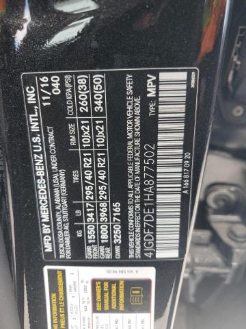 2017 MERCEDES-BENZ GLS 550 4M 4JGDF7DE1HA877502