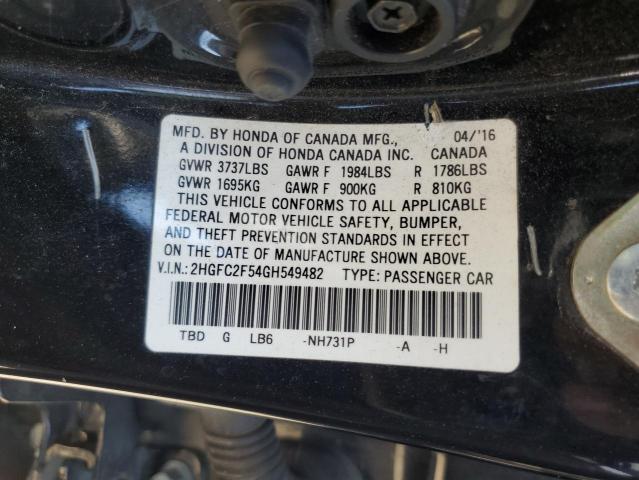 2016 HONDA CIVIC LX - 2HGFC2F54GH549482