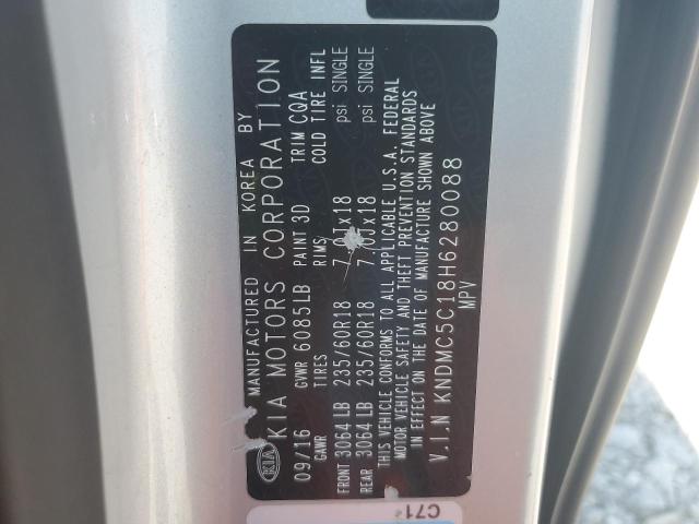 2017 KIA SEDONA EX KNDMC5C18H6280088