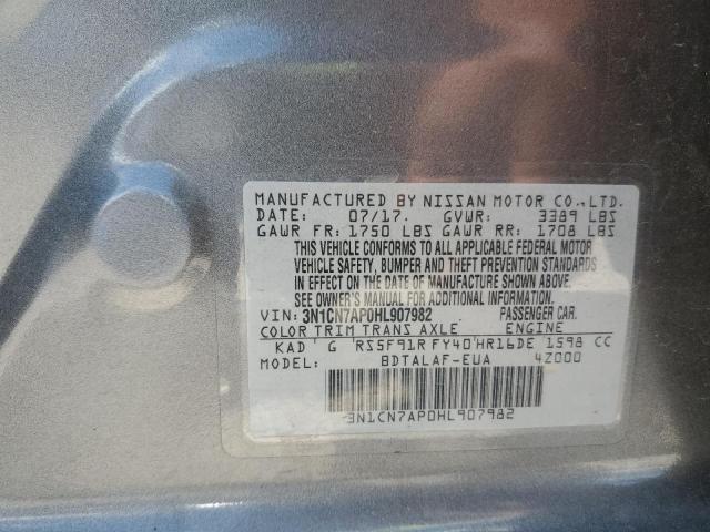 2017 NISSAN VERSA S - 3N1CN7AP0HL907982